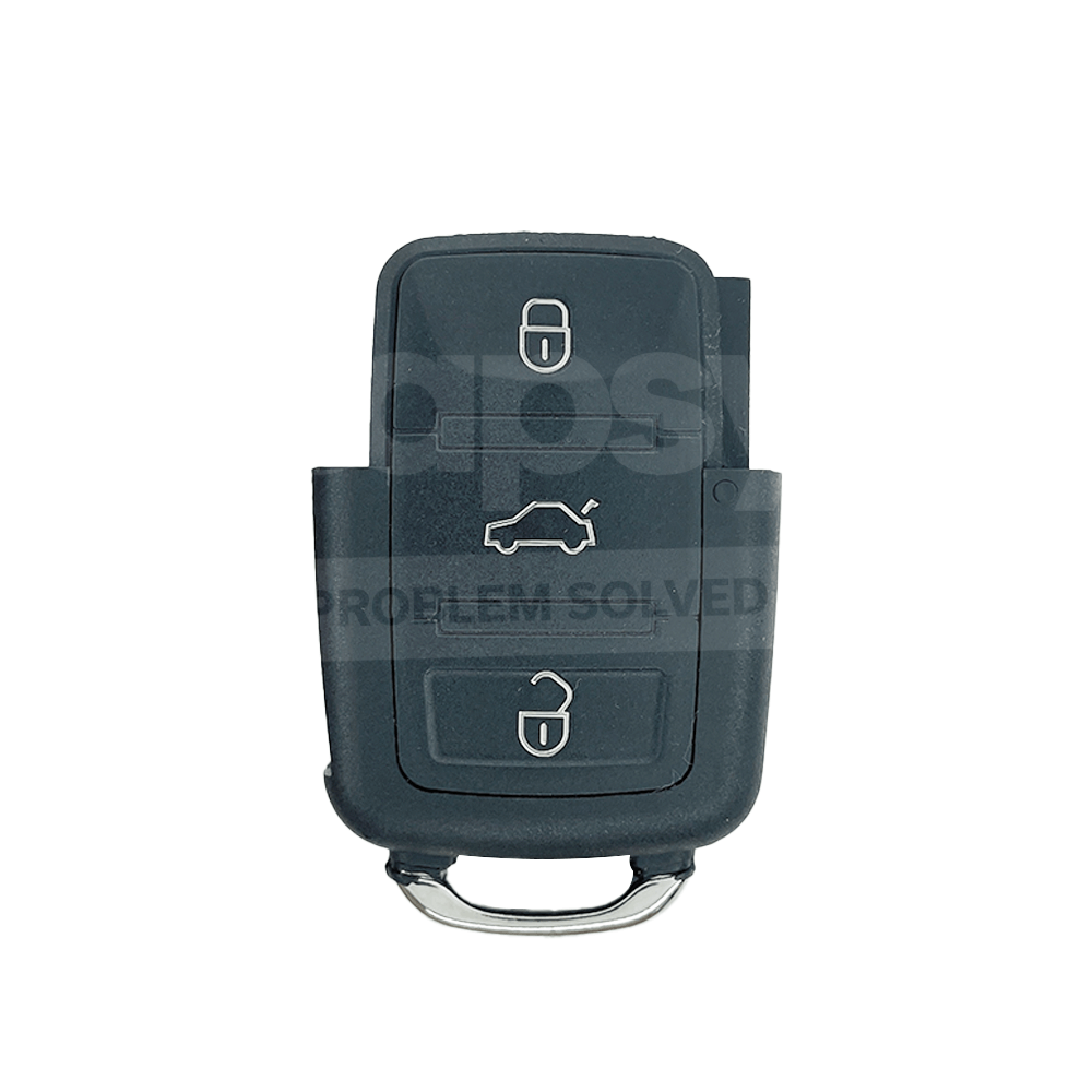 Volkswagen VW Flip Remote Key Shell 3 Buttons With Battery Holder