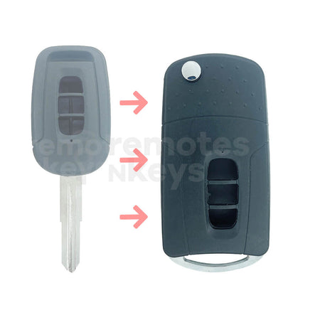 HOLDEN Captiva 3 Buttons Upgraded Flip Remote Key Shell/Case DW05