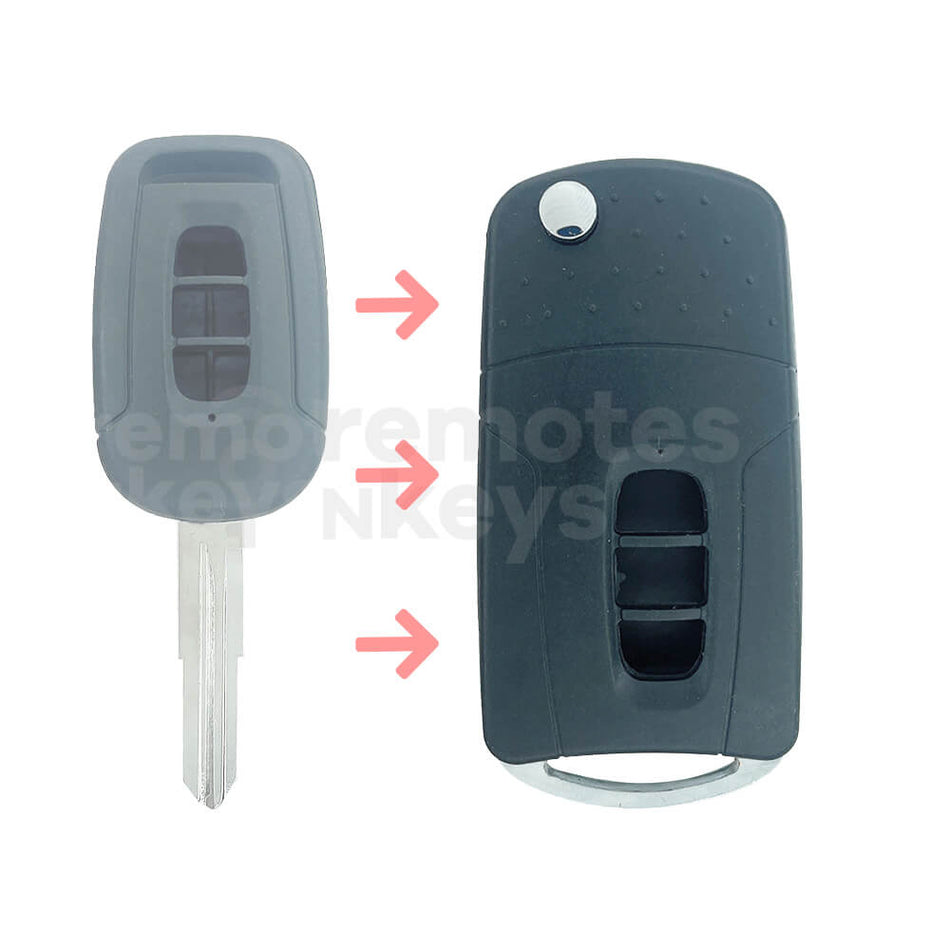 HOLDEN Captiva 3 Buttons Upgraded Flip Remote Key Shell/Case DW05