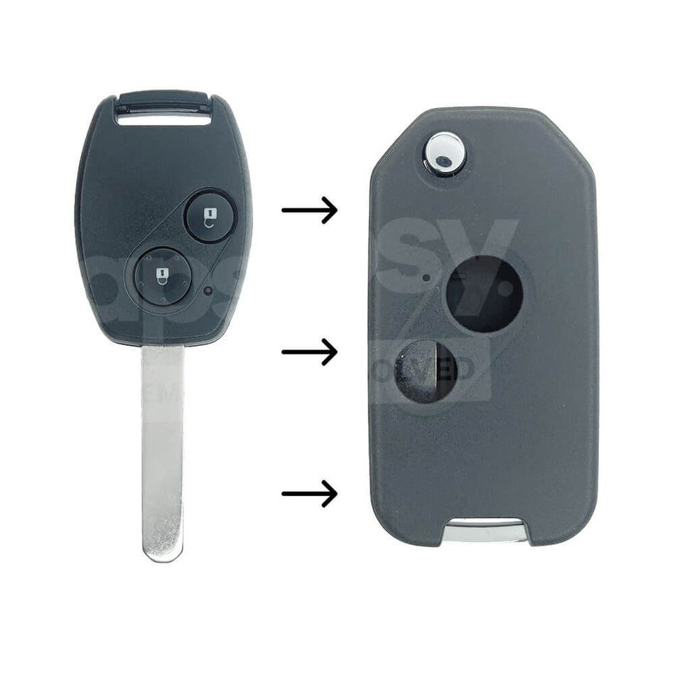 HONDA 2 Buttons Upgraded Flip Remote Key Shell/Case HON66 Blade