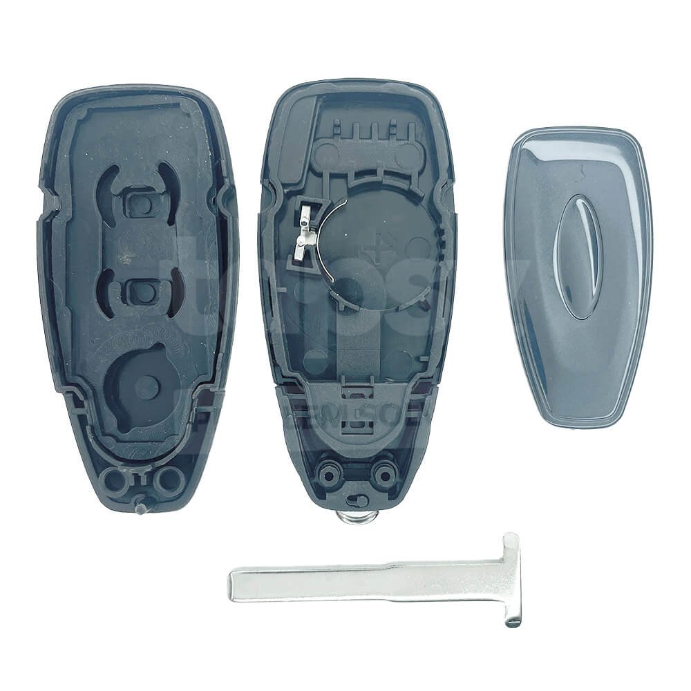 Ford 3 Buttons Smart Remote Key Shell/Case HU101 Emergency Blade