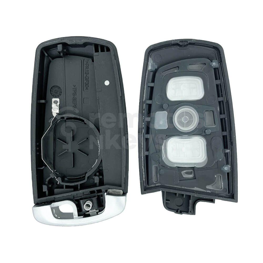 BMW 3 Buttons Smart Remote Key Shell/Case Black and Silver Colour With Emergency Blade