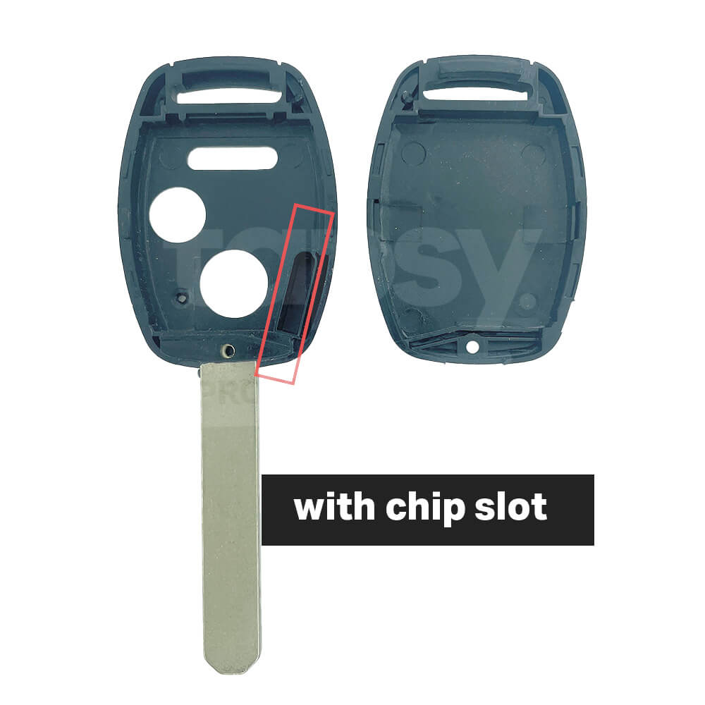 HONDA 2+1 Buttons Remote Key Shell/Case With Separate Chip Slot HON66 Blade
