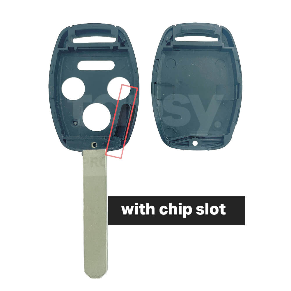 HONDA 3+1 Buttons Remote Key Shell/Case With Separate Chip Slot HON66 Blade