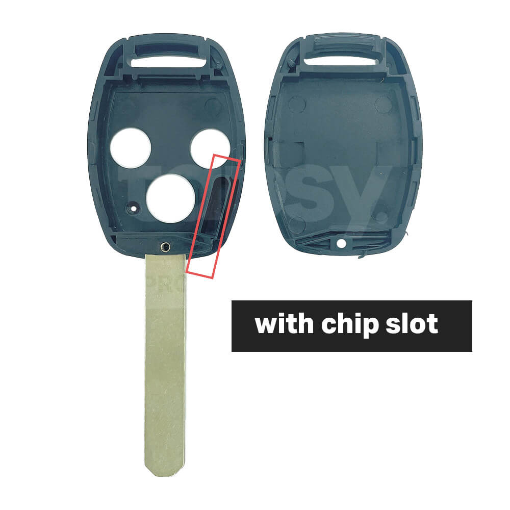 HONDA 3 Buttons Remote Key Shell/Case With Separate Chip Slot HON66 Blade