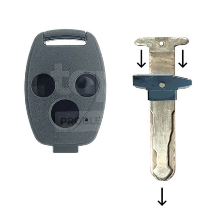 HONDA 3 Buttons Remote Shell Head (No Key Cutting Required)