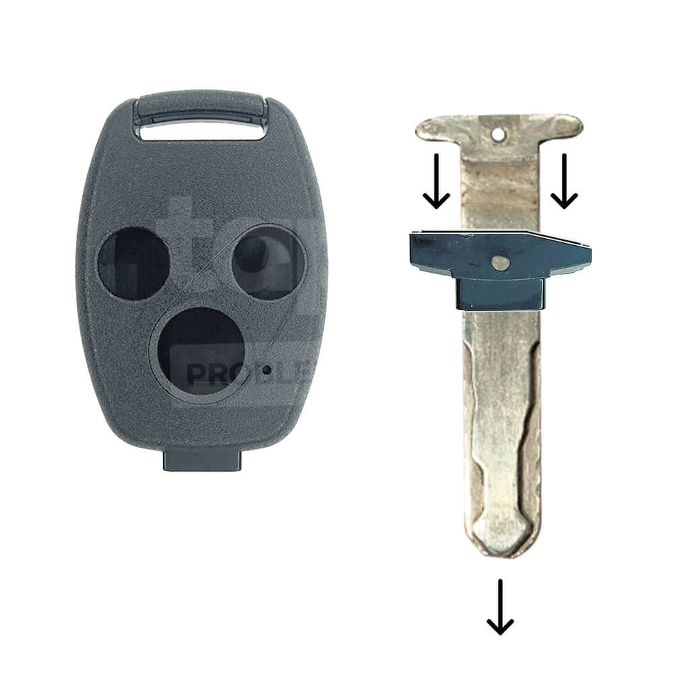 HONDA 3 Buttons Remote Shell Head (No Key Cutting Required)