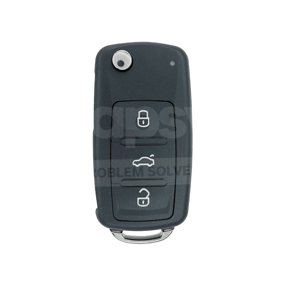 Volkswagen VW Flip Remote Key Shell UDS 3 Buttons
