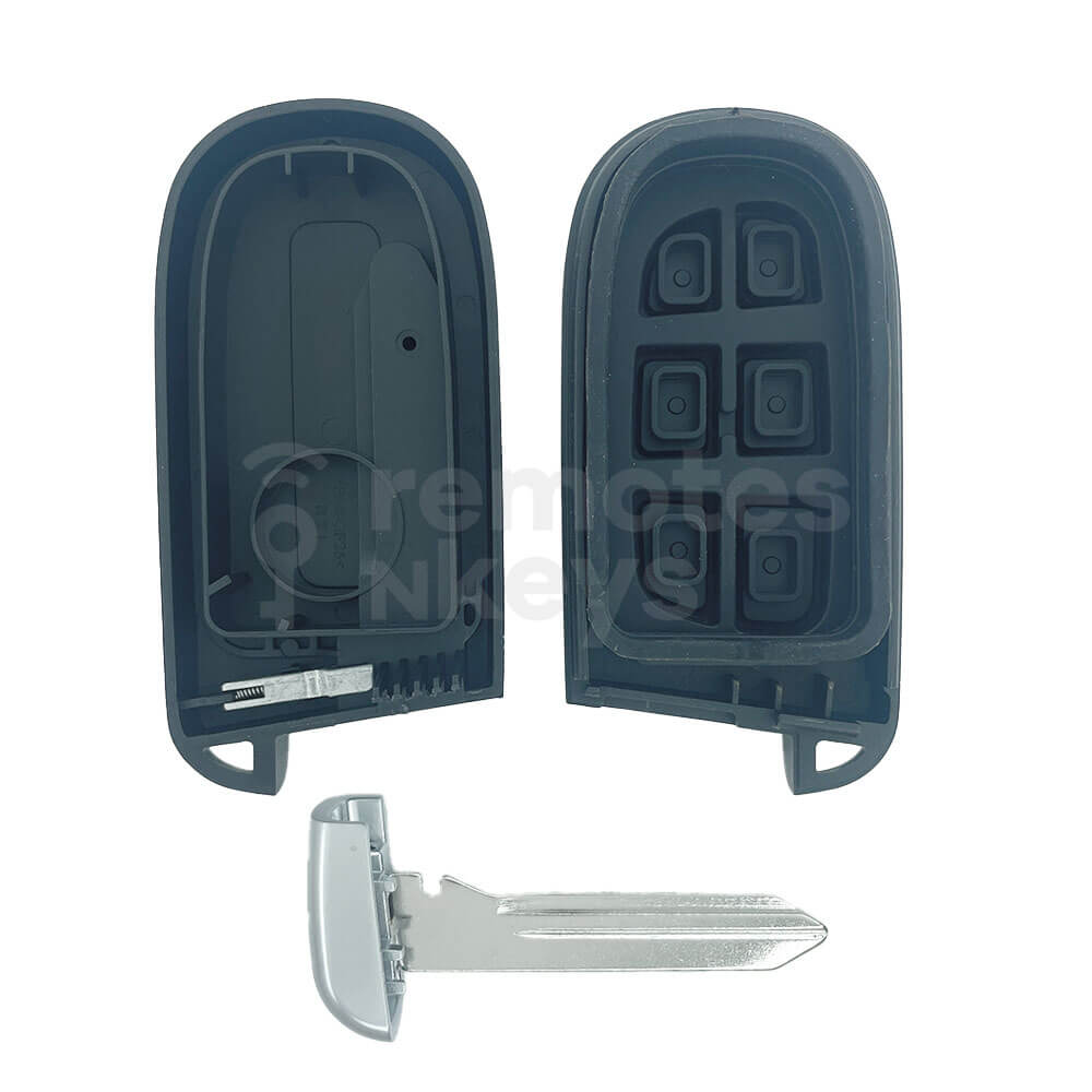Chrysler Jeep Dodge 2015- 4+1 Buttons Smart Remote Key Shell/Case With Remote Start Button