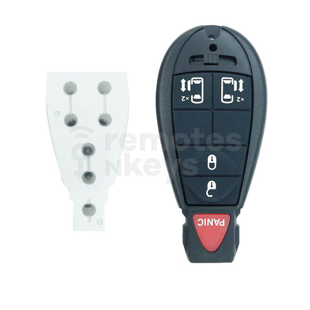 Chrysler Jeep Dodge 4+1 Buttons Smart Remote Key Shell/Case With Slider Doors Button