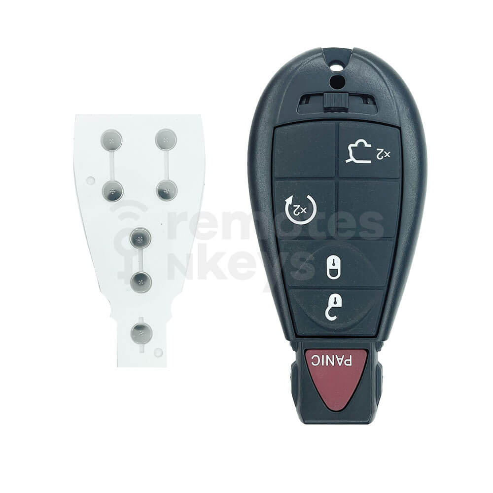 Chrysler Jeep Dodge 4+1 Buttons Smart Remote Key Shell/Case With Remote Start/SUV Button