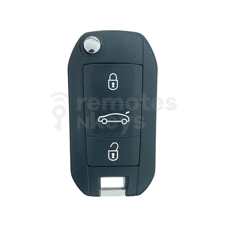 Peugeot/Citroen New Style 3 Buttons Flip Remote Key Shell/Case With Boot Button HU83