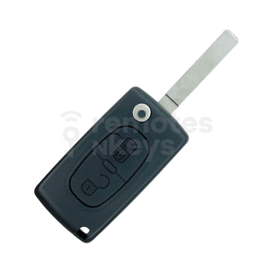 Peugeot/Citroen 2 Buttons Flip Remote Key Shell/Case VA2 Blade(With Battery Holder)