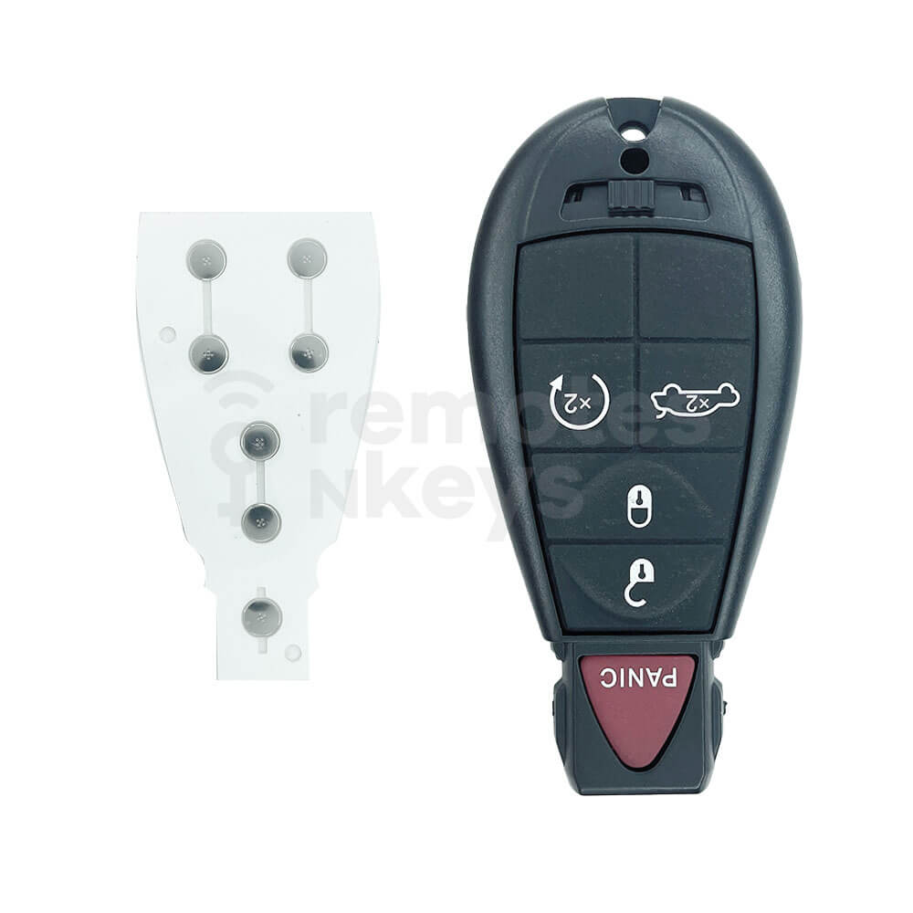Chrysler Jeep Dodge 4+1 Buttons Smart Remote Key Shell/Case With Car/Remote Start Button