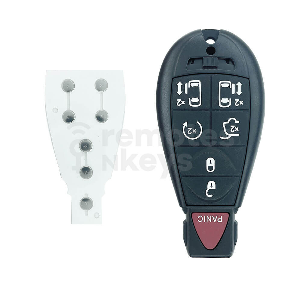 Chrysler Jeep Dodge 6+1 Buttons Smart Remote Key Shell/Case With SUV/Remote Start/Slider Doors Button