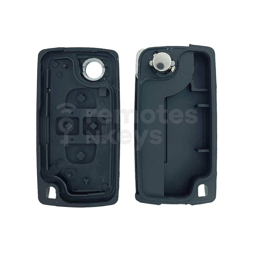 Peugeot/Citroen 4 Buttons Flip Remote Key Shell/Case With Slider Door Buttons HU107T Blade