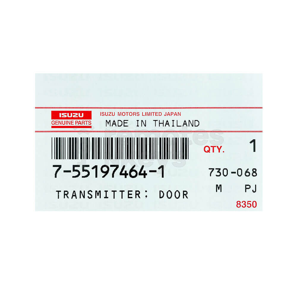 Isuzu D-Max/MU-X Genuine 2 Buttons Smart/Prox Remote Key 433MHz 7-55197464-0 2019-2023