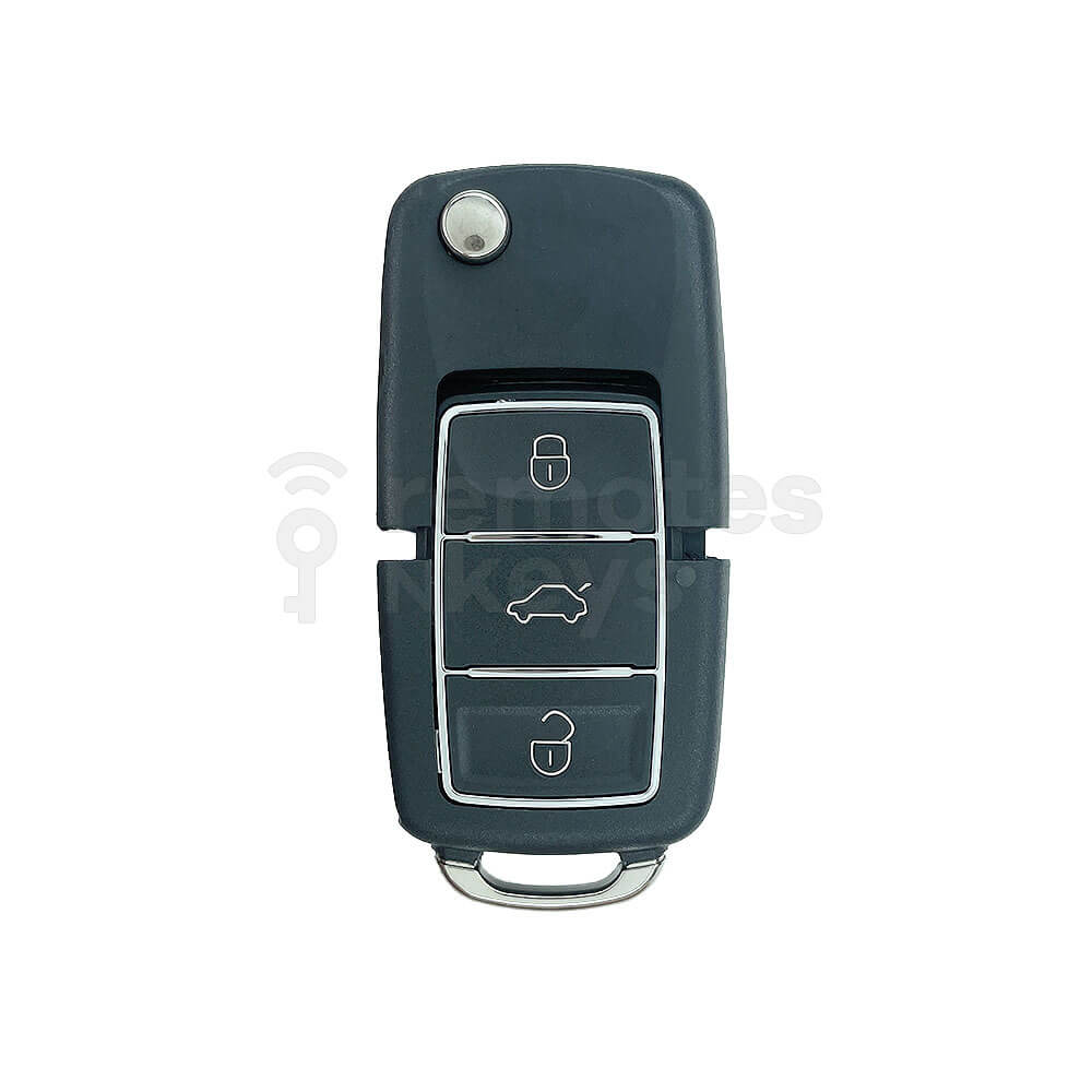  Keydiy KD Universal Flip Remote Key 3 Buttons Chrome Volkswagen Type B01-3